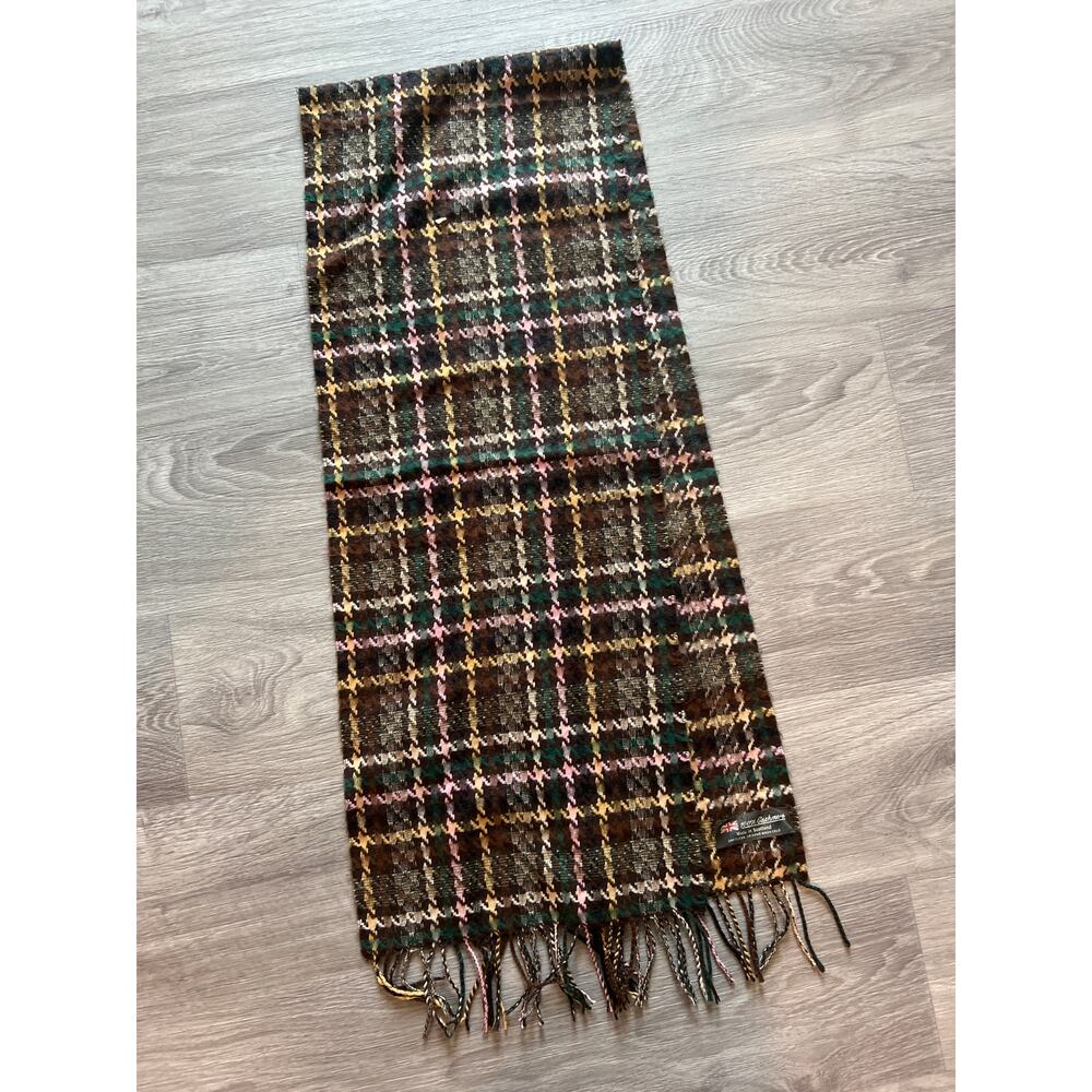 Scottish plaid scarf 100% cashmere